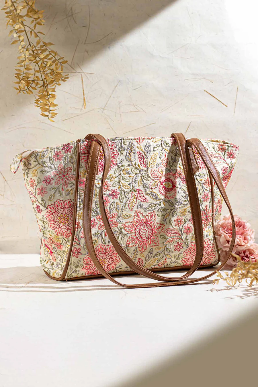 embroidered tote bag