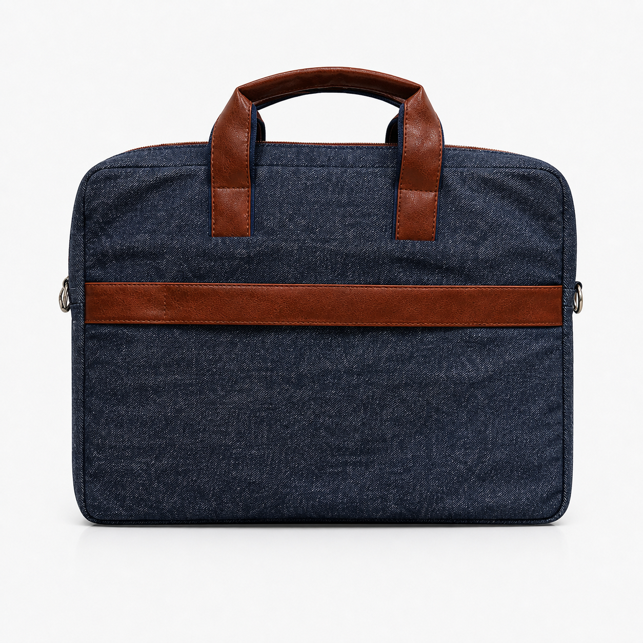 blue denim everyday laptop bag