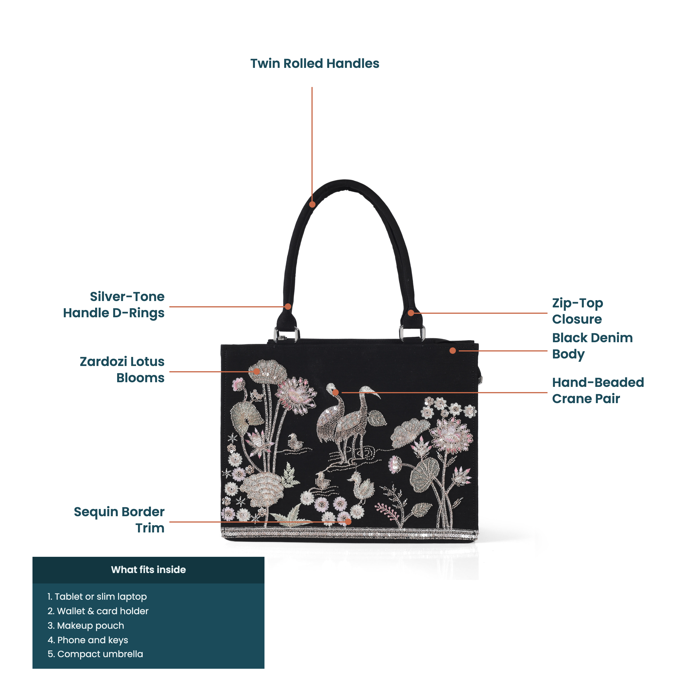 crane lotus embroidered tote product page images selection crane lotus embroidered tote product page images selection