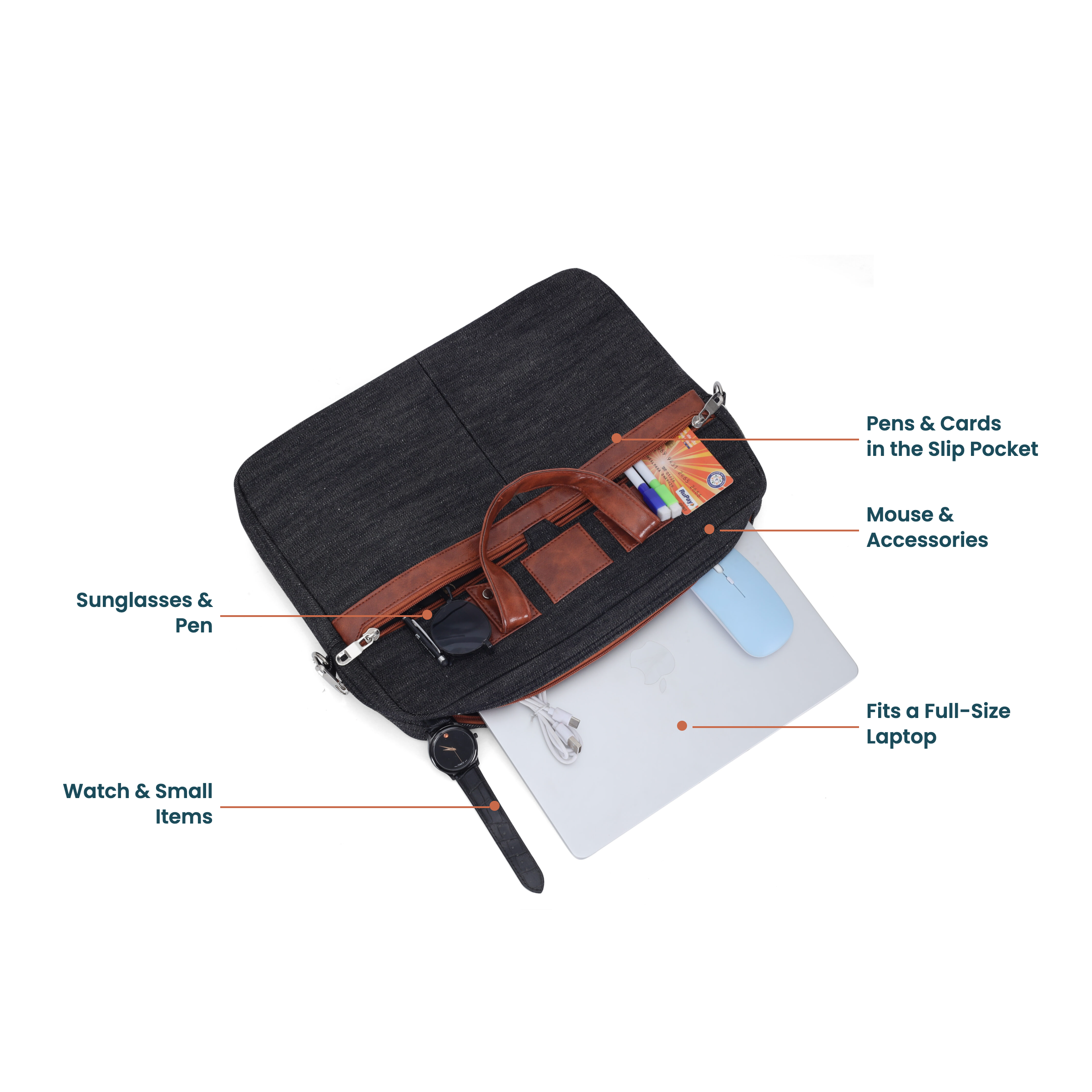denim leather trim briefcase product page images selection (5) denim leather trim briefcase product page images selection (5)